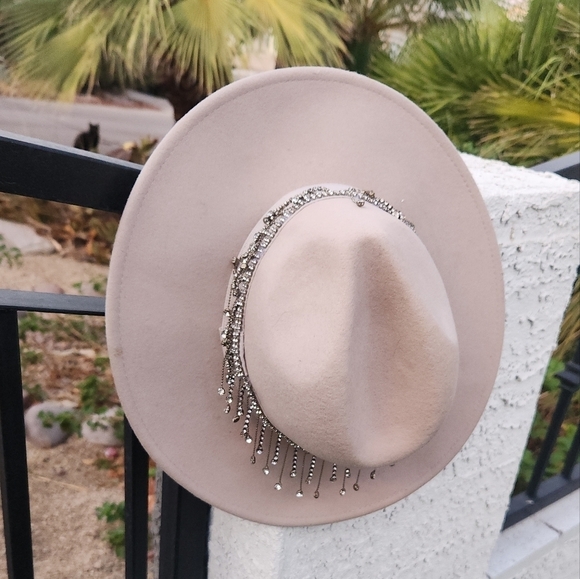 Biltmore for Madewell Crystal Rhinestone strap-on FEDORA - Picture 3 of 5
